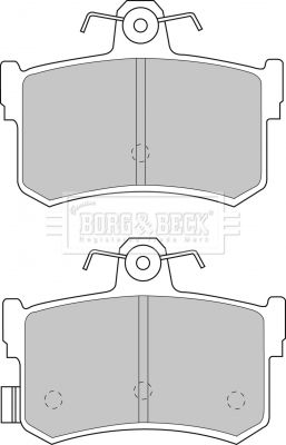 BORG & BECK Комплект тормозных колодок, дисковый тормоз BBP1482